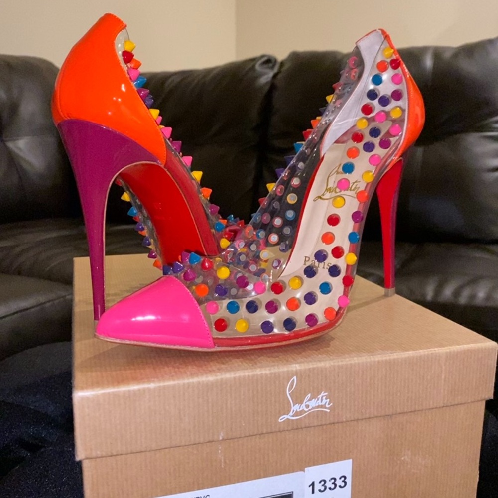 BRAND NEW Christian Louboutin Spike Me 100 Patent